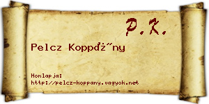 Pelcz Koppány névjegykártya